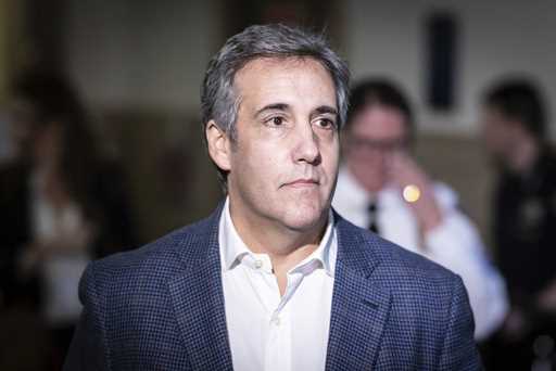 Michael Cohen leaves for a break during the civil business fraud trial of former President Donald T…