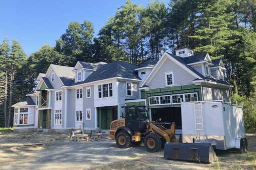 A home under construction is shown on Sunday, August 6, 2023 in Sudbury, Mass