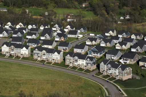 File - Homes in Middlesex Township, Pa