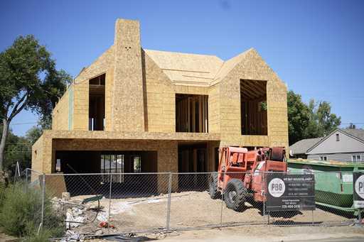 A new home under construction is seen, August 21, 2023, in southeast Denver