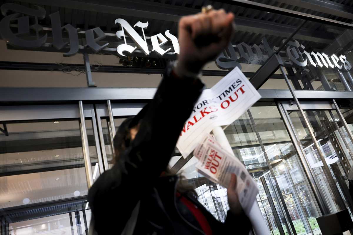 New York Times journalists, other workers on 24-hour strike