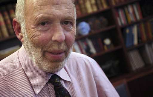 Jim Simons, a businessman and founder of Math for America, poses at his New York office, Wednesday,…