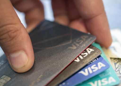 Visa credit cards in New Orleans, August 11, 2019