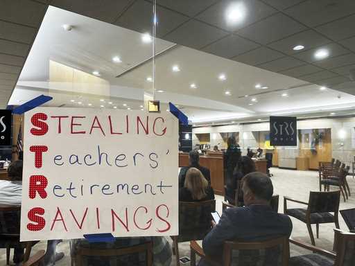 A poster using the initials of the State Teachers Retirement System of Ohio to spell out 