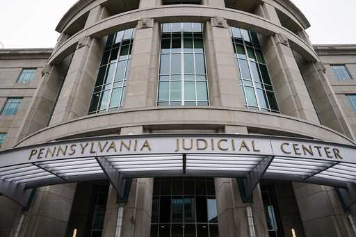 The exterior of the Pennsylvania Judicial Center, home to the Commonwealth Court in Harrisburg, Pa