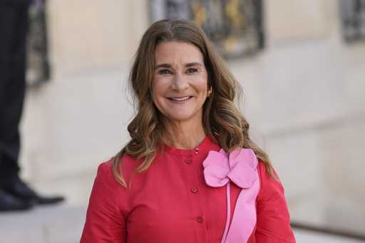 Co-chair of the Bill & Melinda Gates Foundation Melinda French Gates smiles as she leaves the Elyse…