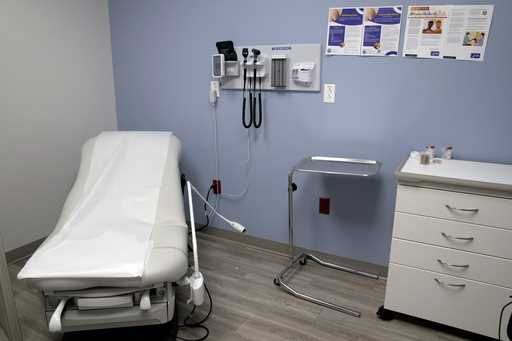 An exam room is seen inside Planned Parenthood on March 10, 2023, in Fairview Heights, Ill