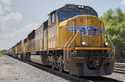 A Union Pacific train travels through Union, Neb., July 31, 2018. (AP Photo/Nati Harnik, File)