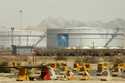 Storage tanks are seen at the North Jeddah bulk plant, an Aramco oil facility, in Jeddah, Saudi Ara…