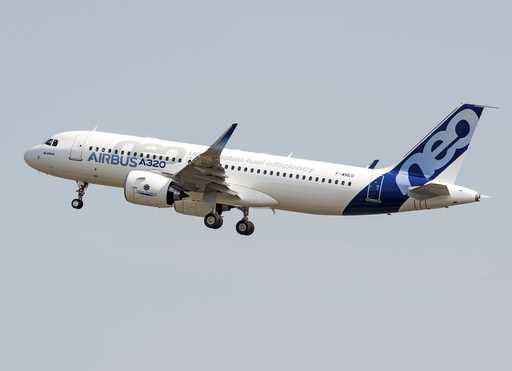 The new Airbus A320neo takes off for its first test flight at Toulouse-Blagnac airport, southwester…