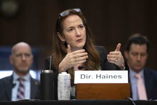 Avril Haines, director of National Intelligence, speaks during the open portion of a hearing of the…
