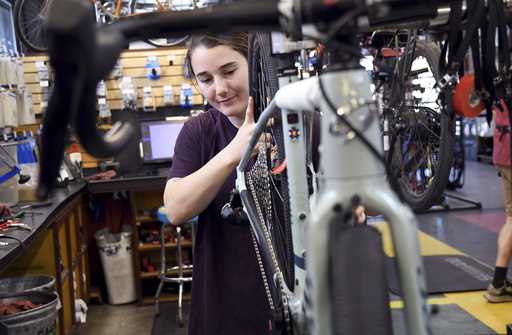 Mechanic Lizzy Thomson works at University Bicycles in Boulder, Colo