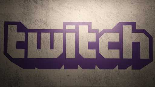 The logo for live-streaming video platform Twitch is seen on November 4, 2017, at the Paris games w…