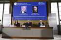 John Hopfield and Geoffrey Hinton, seen in picture, are awarded this year's Nobel Prize in Physics,…