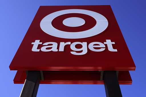 The bullseye logo on a sign outside the Target store in Quincy, Mass