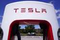 A Tesla Supercharger is seen at Willow Festival shopping plaza parking lot, August 10, 2022, in Nor…