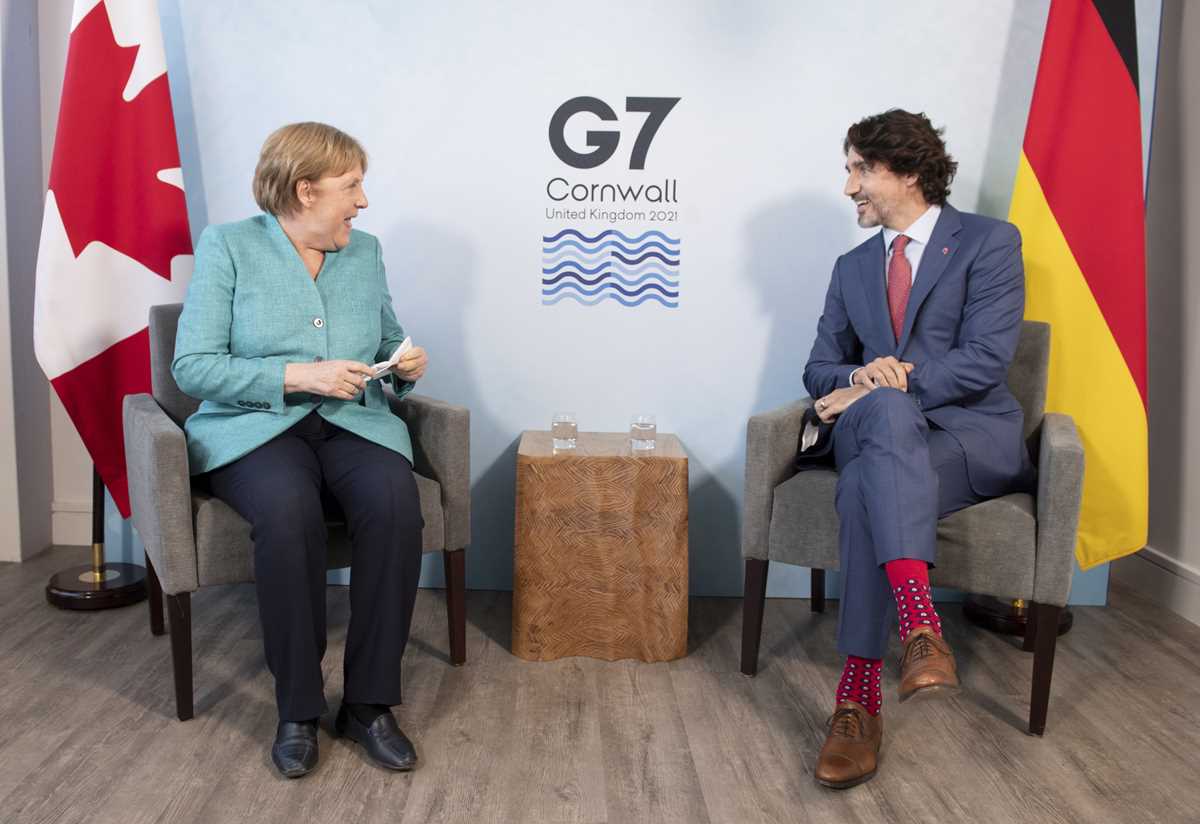 Justin Trudeau, Angela Merkel