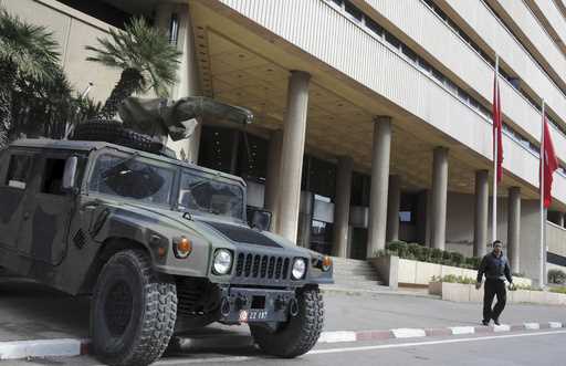 A view of Tunisian Central Bank in Tunis, Wednesday February 16, 2011