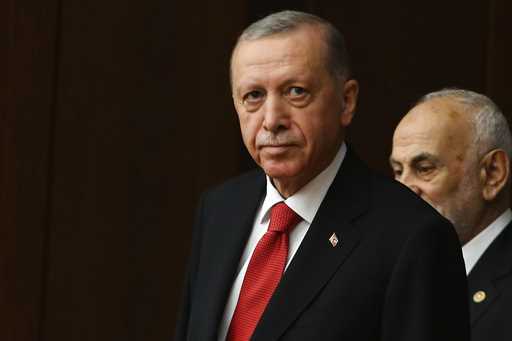 Turkish President Recep Tayyip Erdogan joins legislators elected to the Grand National Assembly of …
