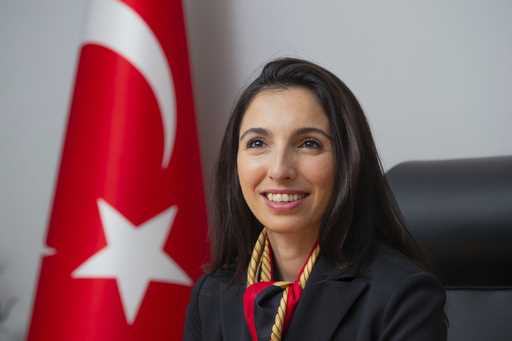 Governor of the Central Bank of Turkey Hafize Gaye Erkan poses for a photograph at her office in An…