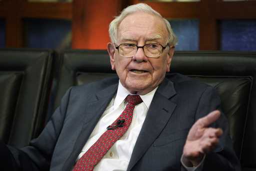 Berkshire Hathaway Chairman and CEO Warren Buffett speaks during an interview with Liz Claman on Fo…