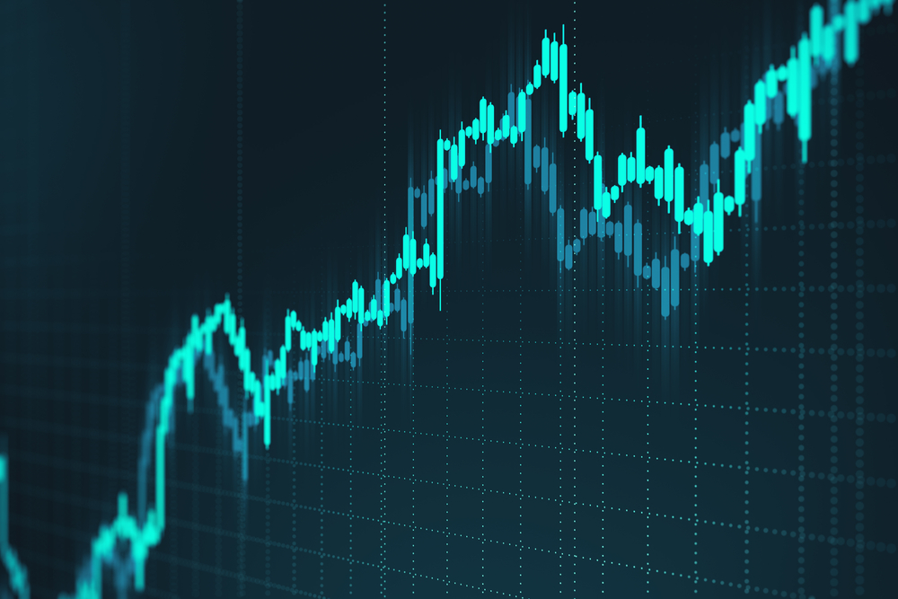 Stocks up with charts 