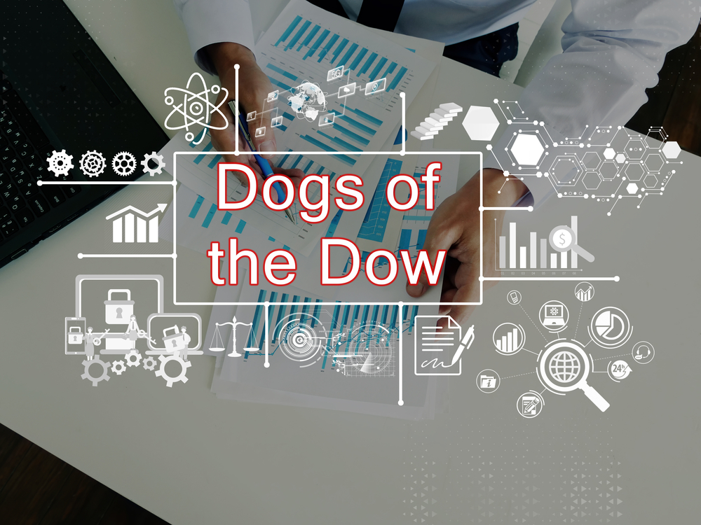 Dogs of the Dow with inscription on the sheet.