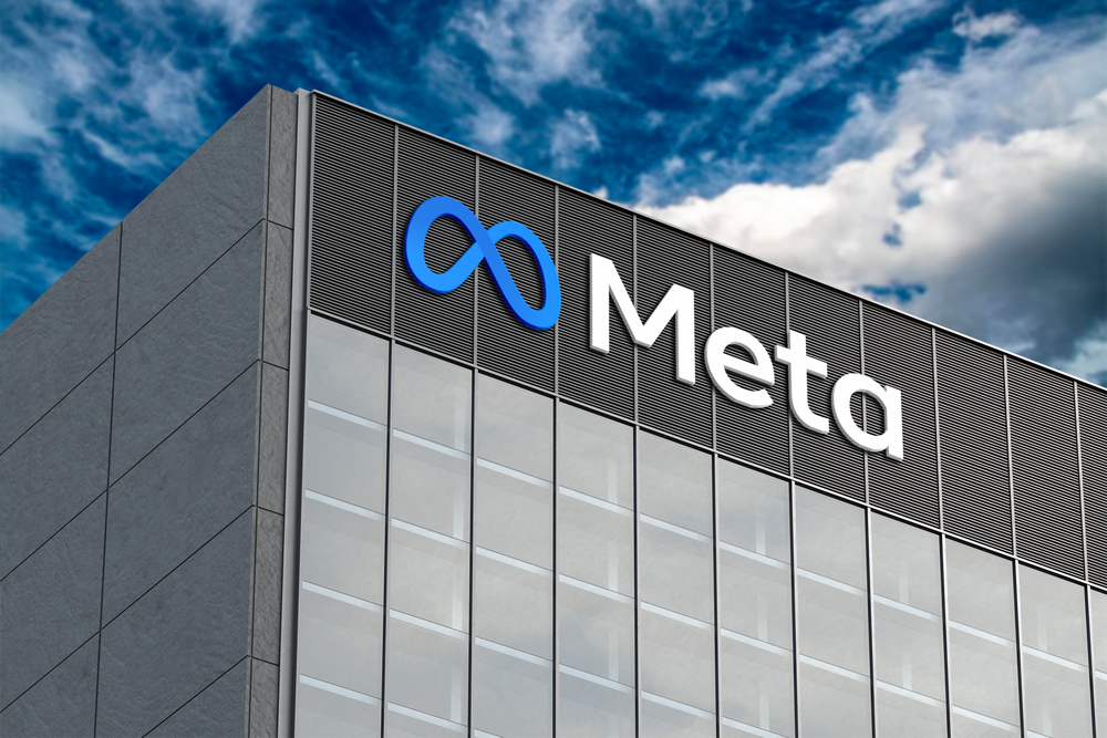 Meta Platforms logo on building