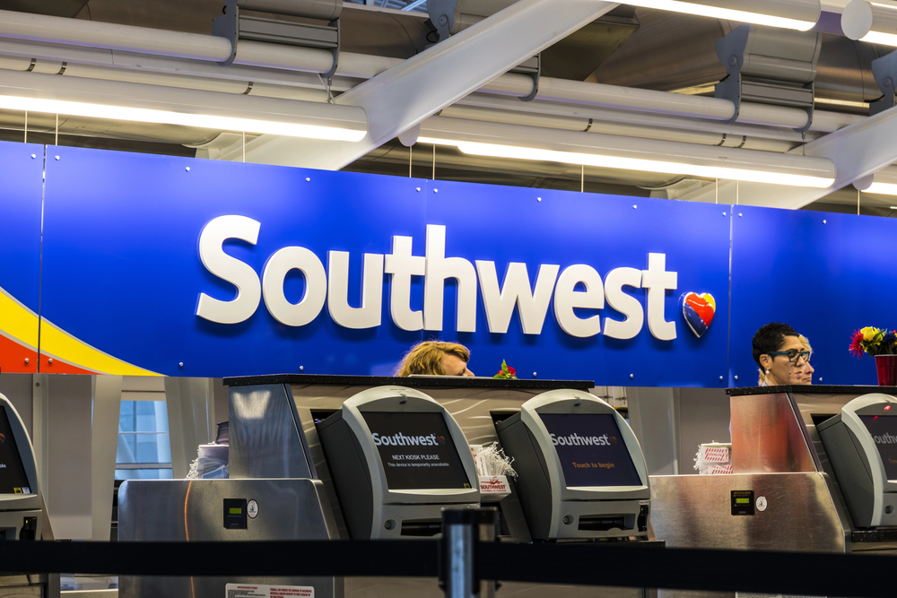 Southwest Airlines airport check-in desk