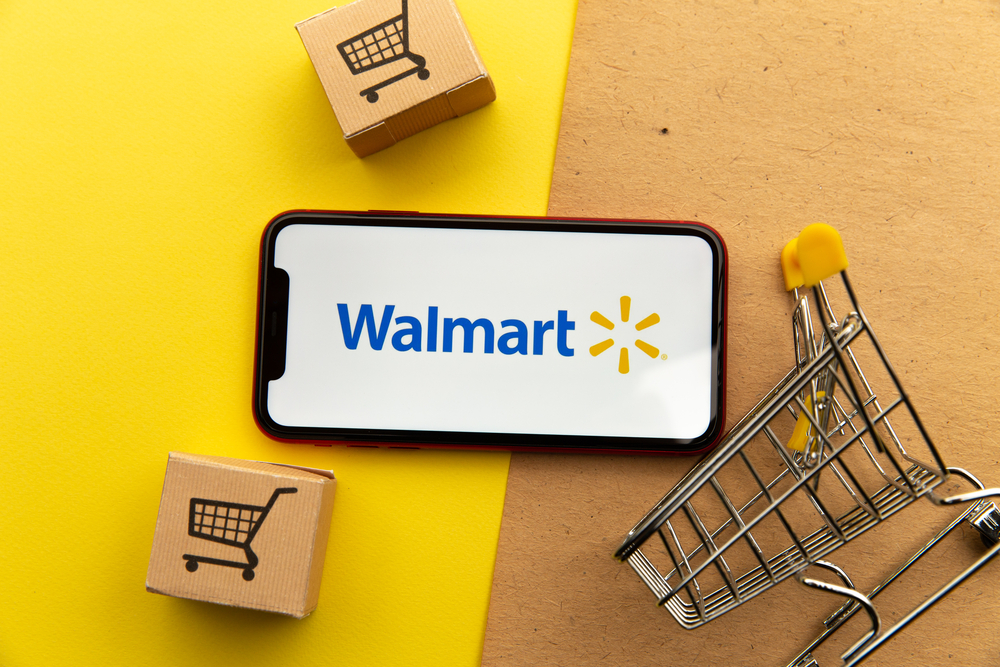 walmart logo on smartphone screen