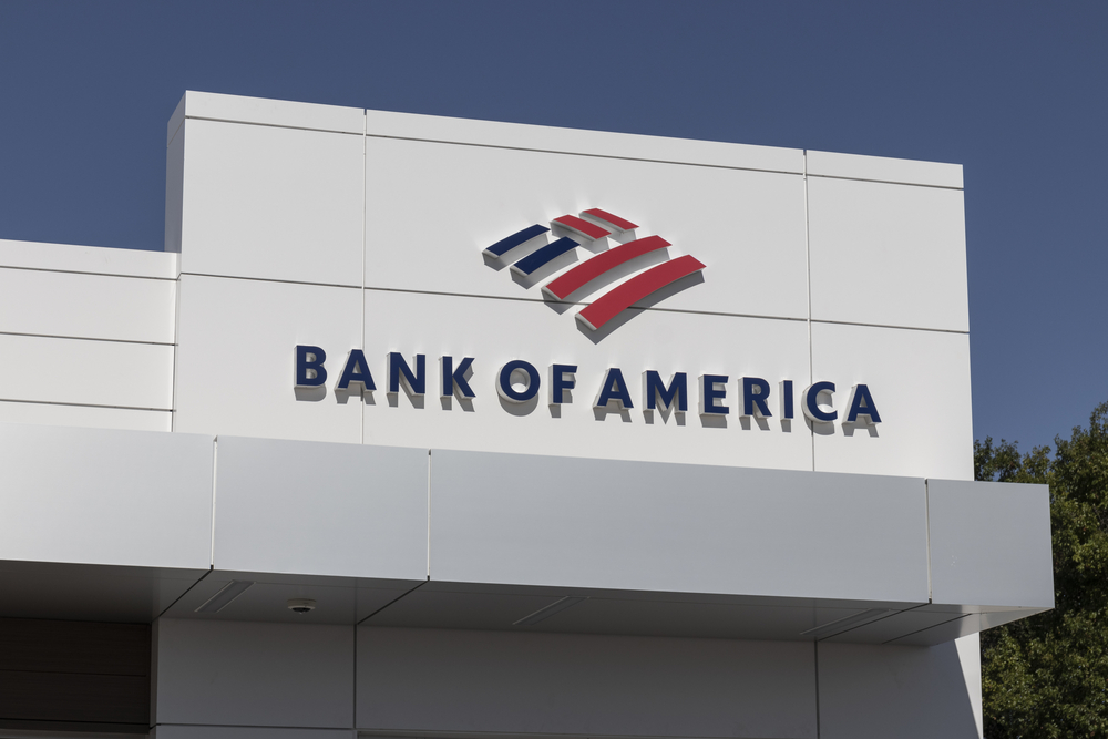 Bank of America logo sign investment bank
