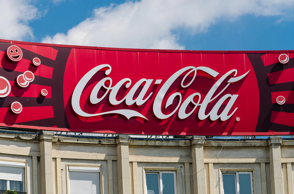 coca-cola sign on building