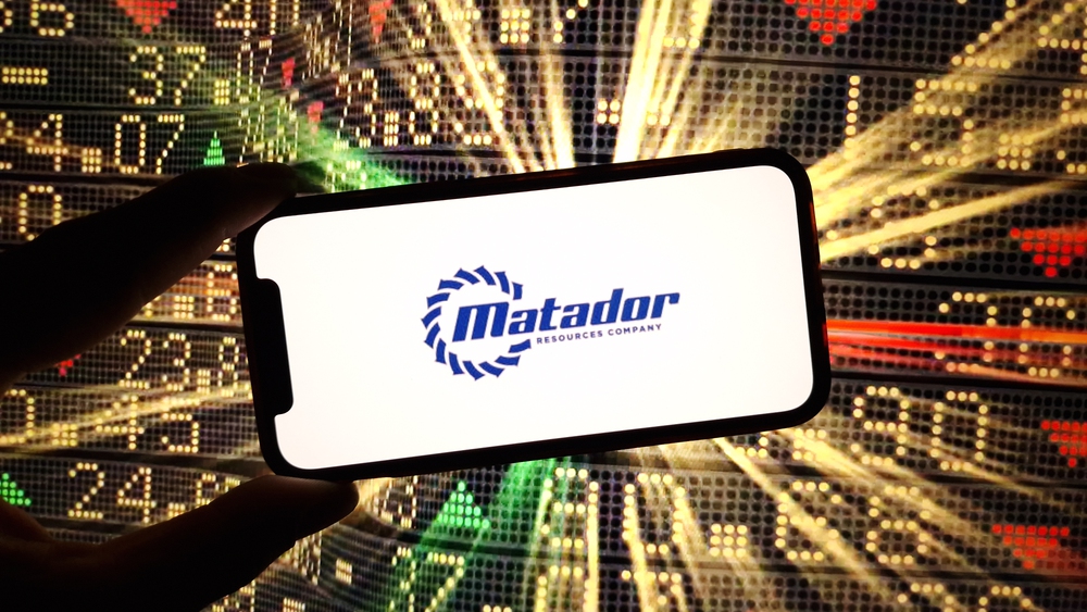 Konskie, Poland - March 16, 2024: Matador Resources company logo displayed on mobile phone — Stock Editorial Photography