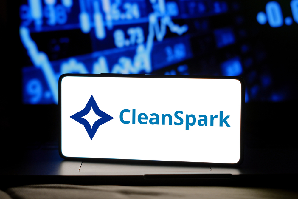 December 30, 2023, Brazil. In this photo illustration, the CleanSpark, Inc. logo is displayed on a smartphone screen - Stock Editorial Photography