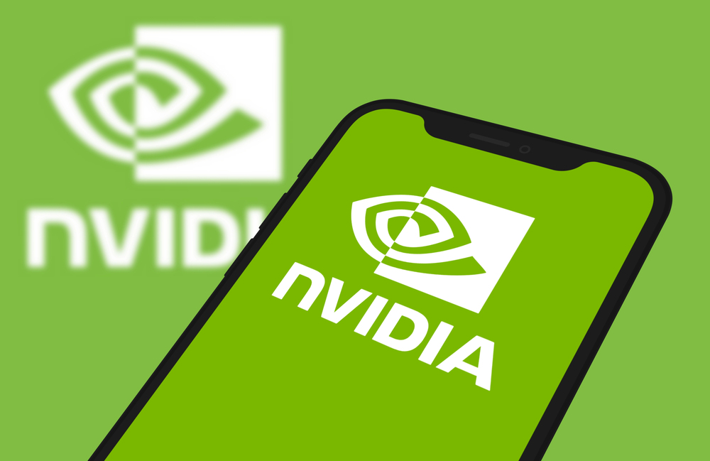 Nvidia corporation logo shown on smartphone screen. Chittagong, Bangladesh- 08 October 2024 — Stock Editorial Photography