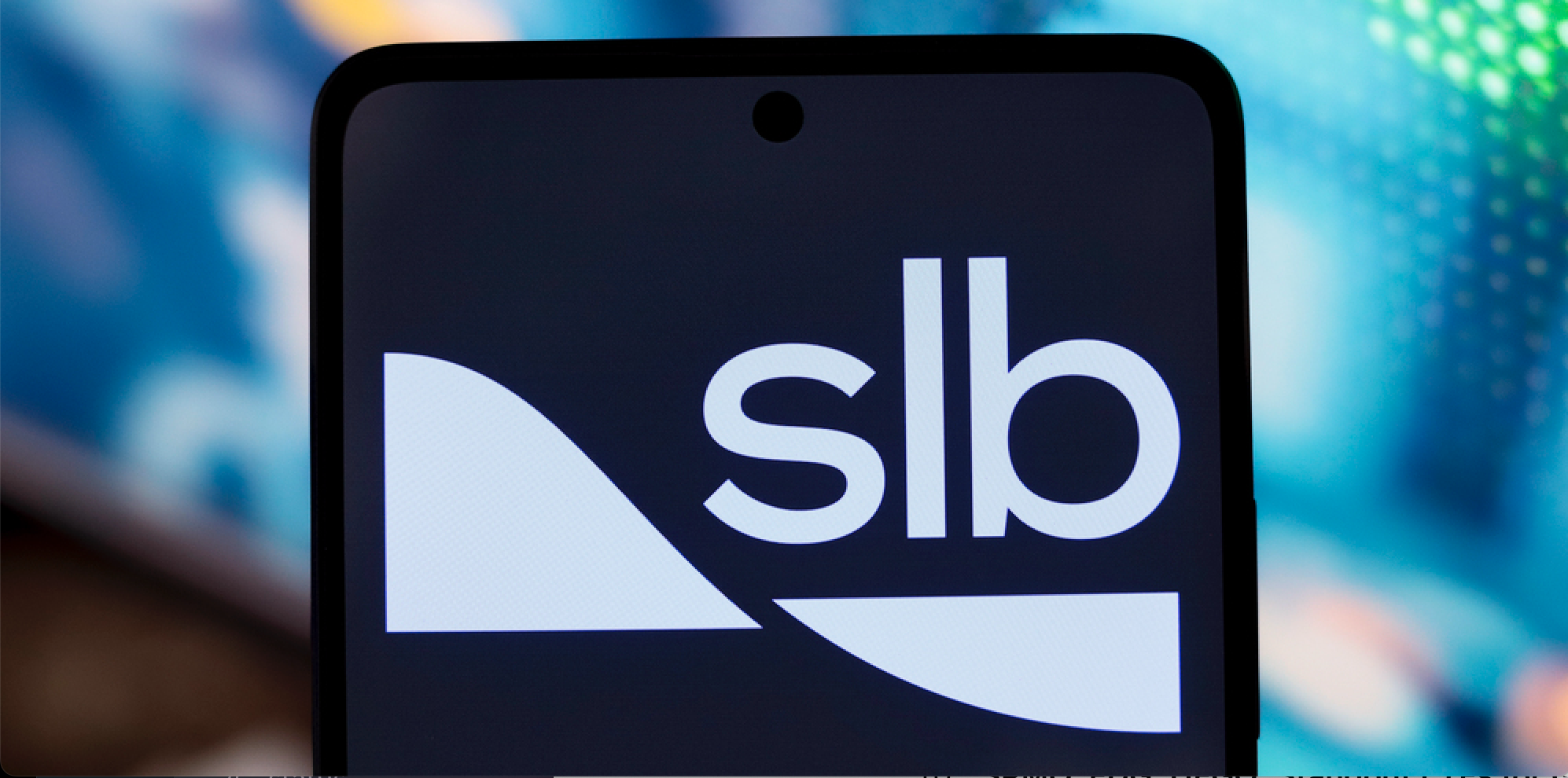 September 2, 2024, Paraguay. In this photo illustration, the Schlumberger (SLB) logo is displayed on a smartphone screen - Stock Editorial Photography