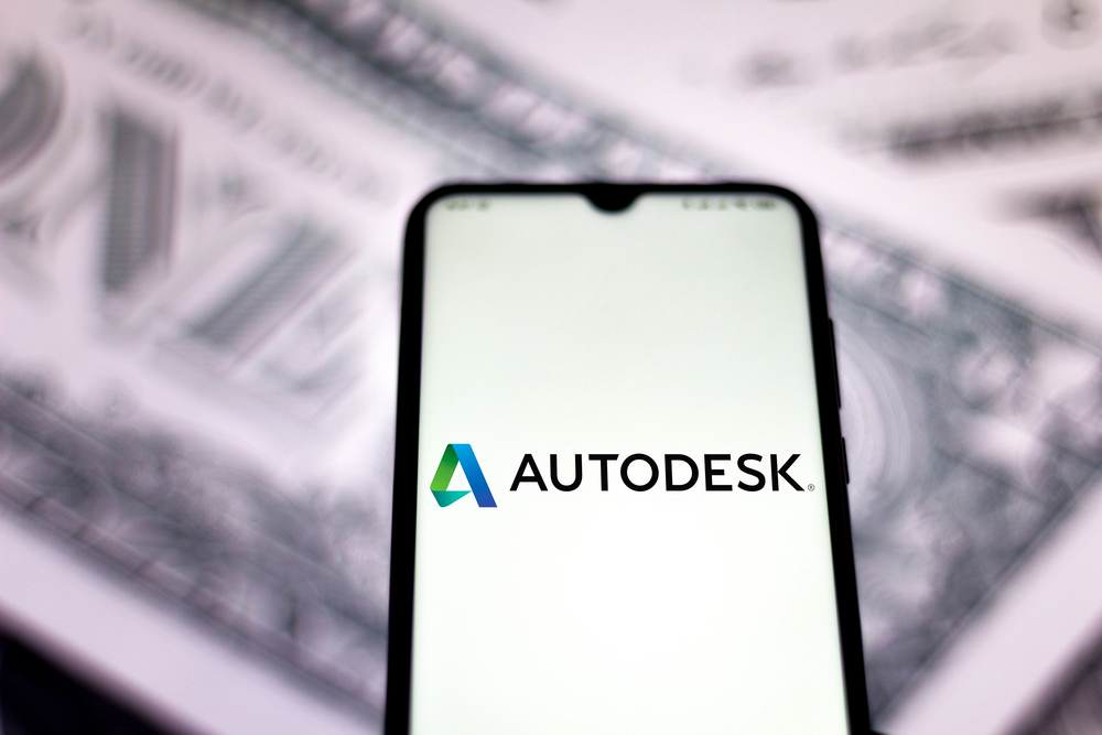 May 10, 2020, Brazil. In this photo illustration the Autodesk logo seen displayed on a smartphone. - Stock Editorial Photography