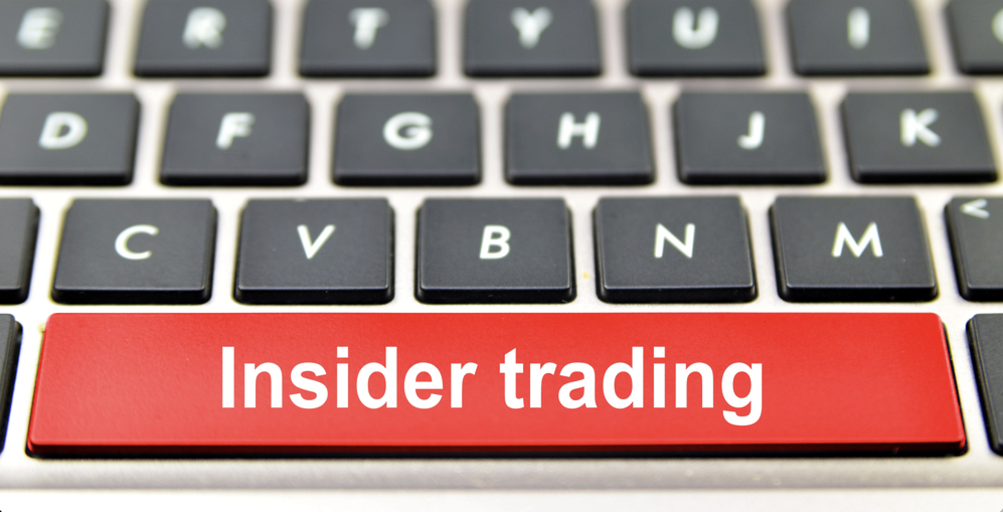 Insider trading word on computer keyboard