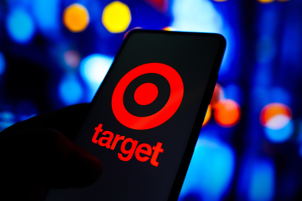 Target logo on smartphone