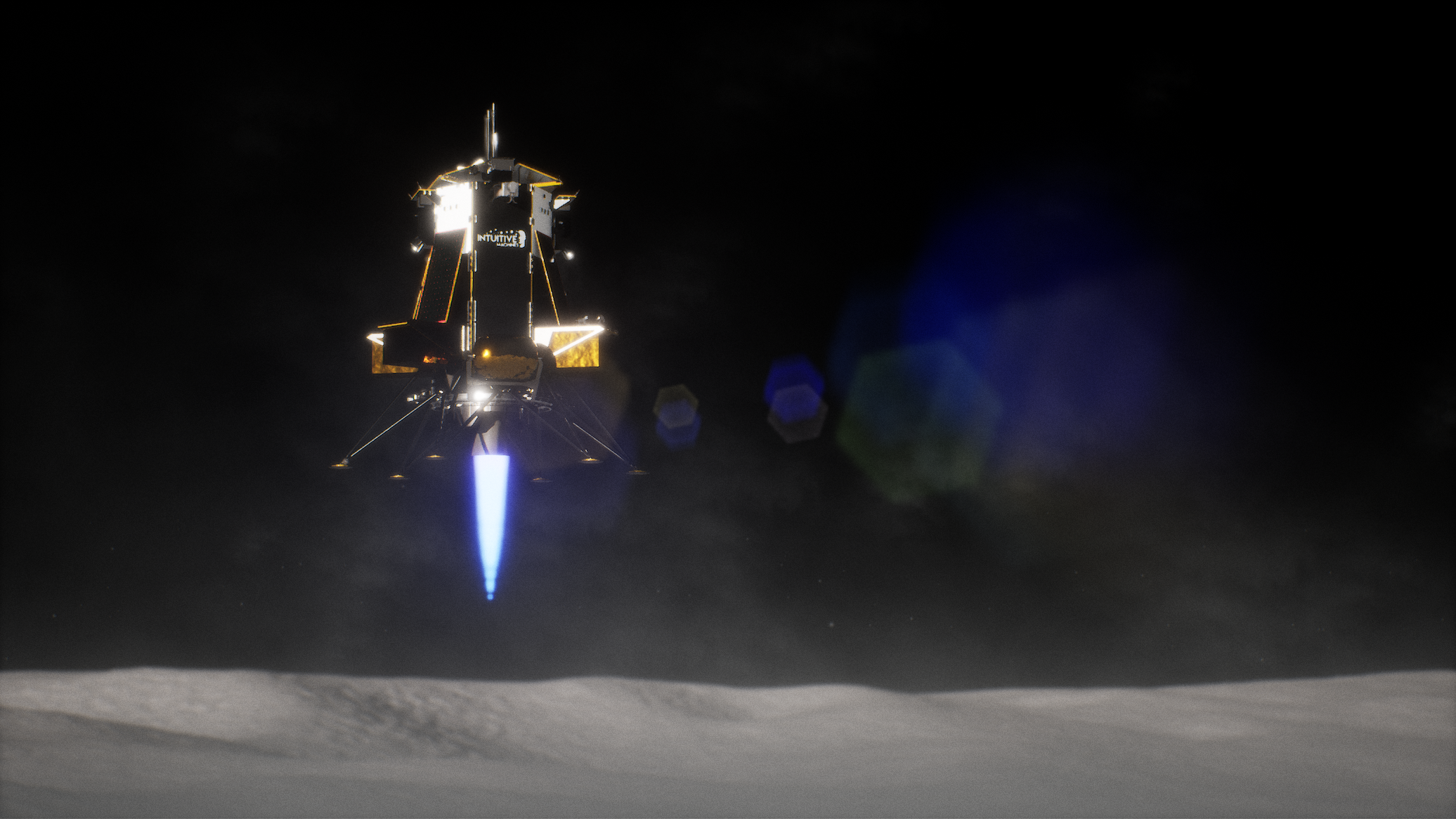 IM-3 Nova-C Mission Render by Official Intuitive Machines Photos