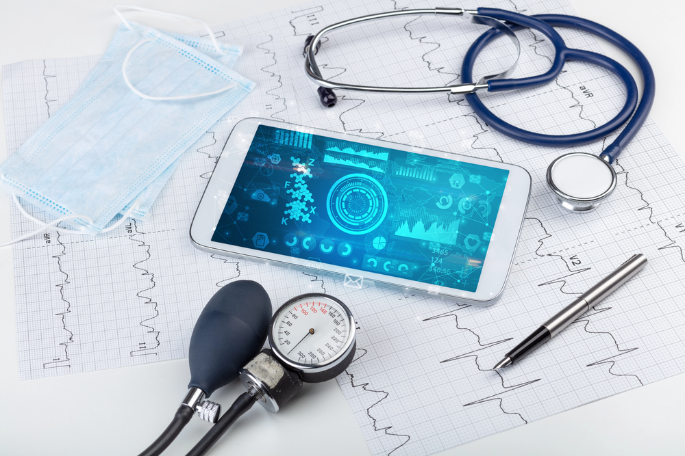 Modern medical technology system and devices - stock image