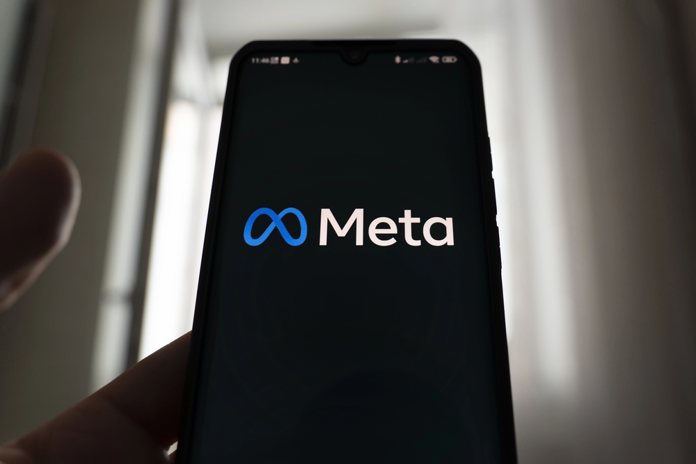 Meta logo on smartphone