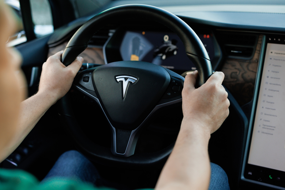Tesla steering wheel