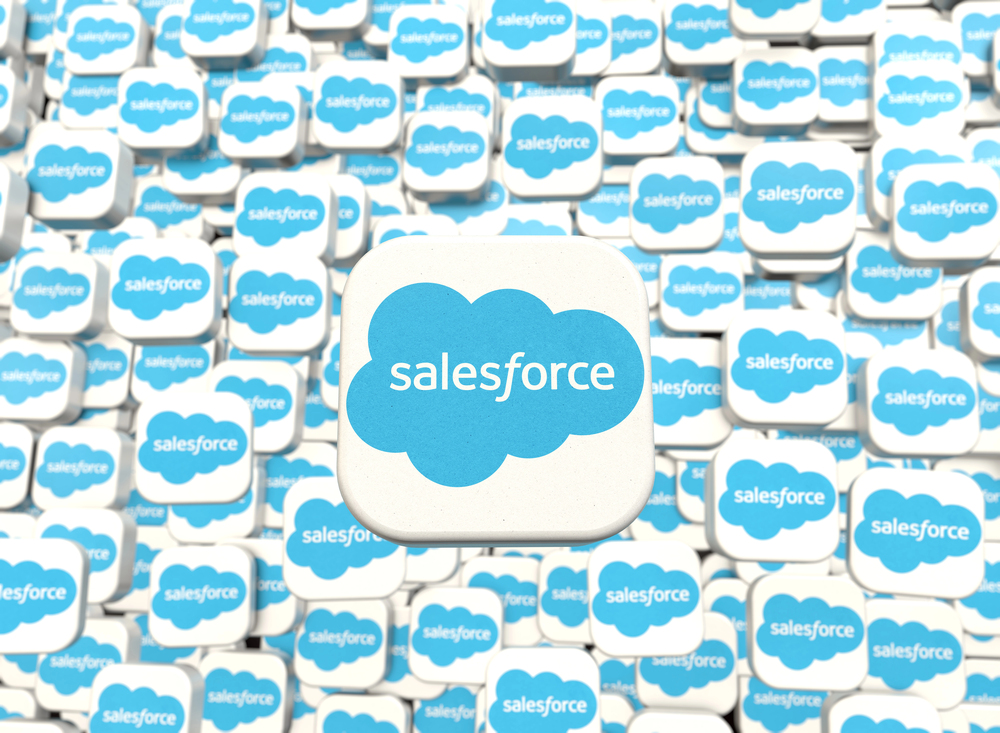 Salesforce - salesforcelogo, social media visual design — Stock Editorial Photography