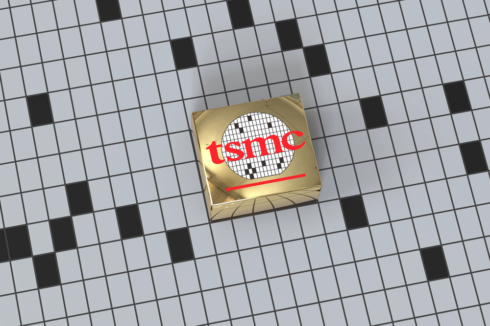 Taiwan Semiconductor Manufacturing Company TSMC logo, Taiwan Semiconductor manufacturing, Chip fabrication, IC production, Silicon Wafer, Nanotechnology, 3d render, Frankfurt - March 13, 2025 — Stock Editorial Photography