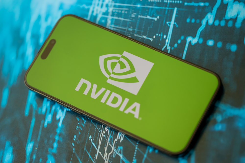KYIV, UKRAINE - JANUARY 29, 2025 Nvidia corporation logo displayed on smartphone. Nvidia is a global leader in artificial intelligence hardware and software — Stock Editorial Photography