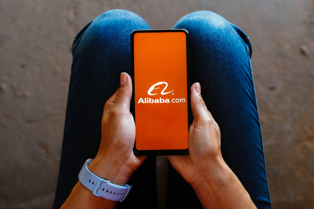 alibaba app on smartphone screen
