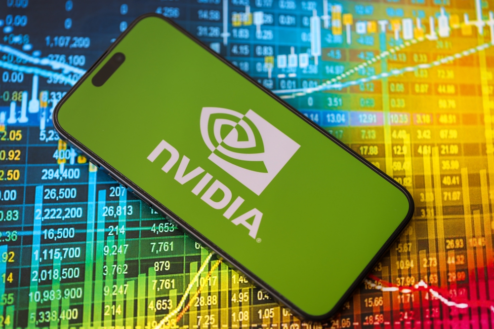 KYIV, UKRAINE - JANUARY 29, 2025 Nvidia corporation logotype showed on iPhone 15 smartphone display screen. Nvidia is a global leader in artificial intelligence hardware and software — Stock Editorial Photography