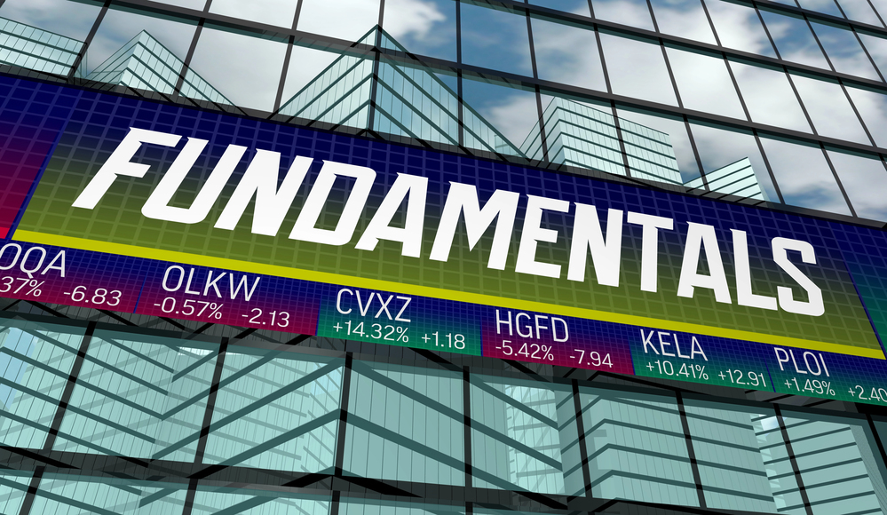 Market Fundamentals Stock Share Tickers Valuations 3d Illustration — Photo