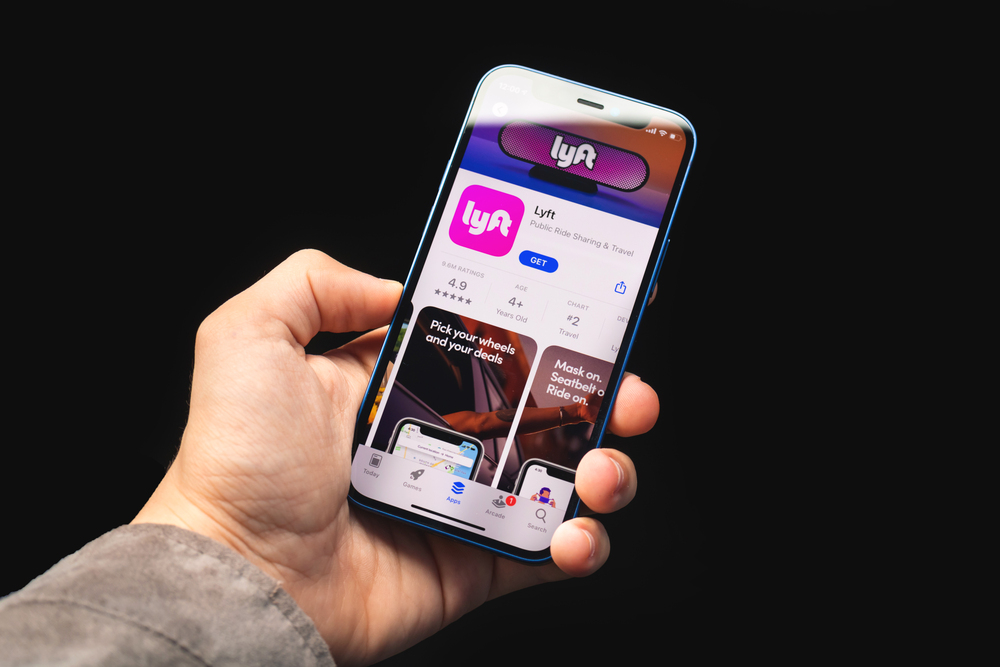 Lyft App on Phone 